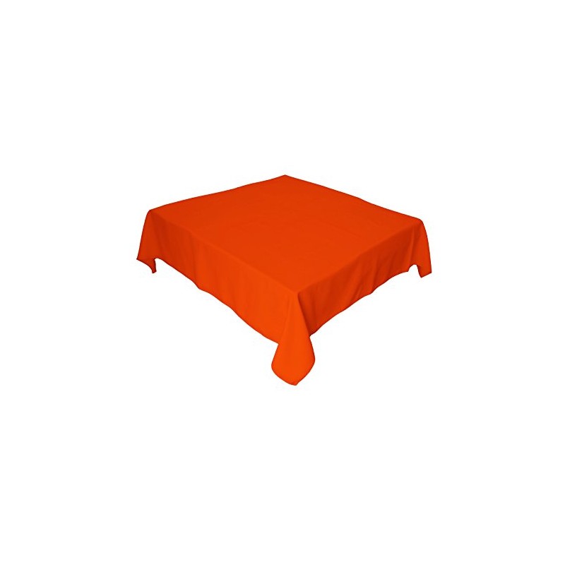 LA Linen - Mantel Cuadrado de Popelina de poliéster, 132