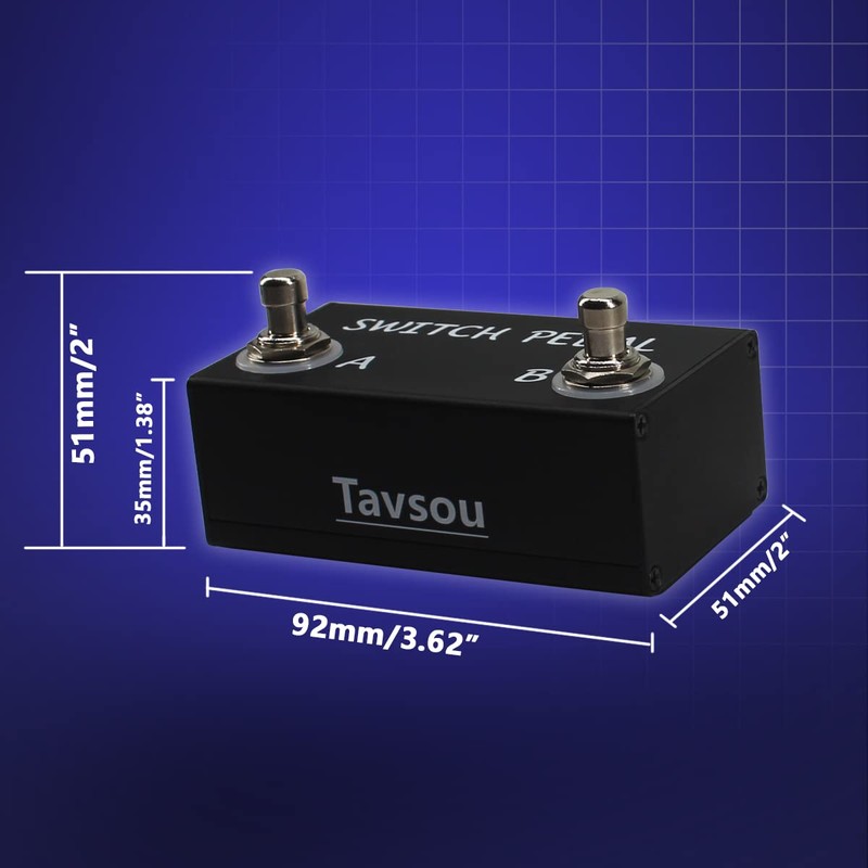 Tavsou Dual Switch Pedal for Guitar Effect Pedal with TRS