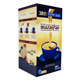 bonballoon Extra 3x1 Mazaq Tea Latte Instant With Milk Drink Natural Flavor Free Non Gmo Kosher Halal (1 Pack = 12 Sachets x 27 gm) مذاق شاى بالحليب اكسترا 3 فى 1