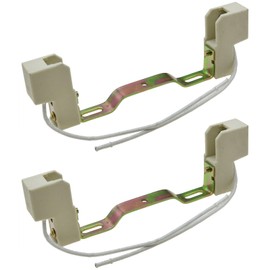 safycaby 2 Pack R7S Ceramics Lamp Base Socket R7S Socket Double-Ended Ceramic Lamp Holder Lamp Holder Conveter Connector with Connector for T3 Halogen Bulb 118 mm White