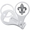 Black and White Fleur De Lis Nail Clippers Plus Bottle