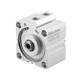 Heschen Pneumatic Compact Aluminum Air Cylinder, SDA 63-20, Bore 63mm, Stroke 20mm, 1/4 PT Port Size, Double Acting