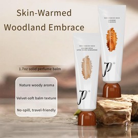 Grospe 2PCS Solid Perfume Balm Set - Oriental Wood Scents: Chinese Sandalwood & Japanese Yakusugi Cedar, Travel-Friendly Pocket Size, Long-Lasting Fragrance for Men & Women