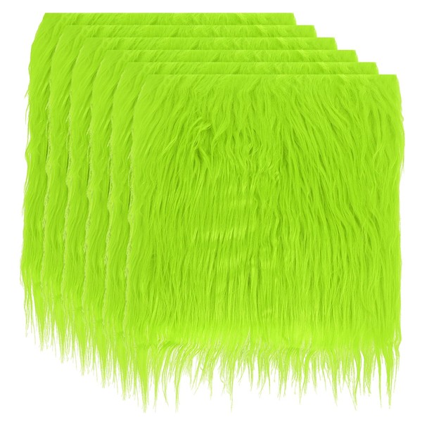 PATIKIL Plush Faux Fur Fabric Square, 6 Pcs 10 x