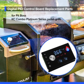 Digital PID Control Board Replacement Parts for Pit Boss Platinum Series KC Combo Wood Pellet Grills, Smart Fully-Digital Control Panel Delivers Even Temperatures, Replacement for Part Number: 80055