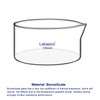 Labasics Crystallizing Dish with Spout and Heavy-Duty Rim, Thick-Walled Design