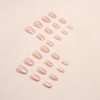 24pcs Aurora Glitter Pink Press on Nails - Sparkly, Glossy,