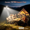 AKOFUN Camping Lights with Stand, 12000mAh Rechargeable Work Light Max