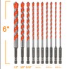 Concrete Carbide Drill Bits Hex Shank Masonry Cement Tile Drill