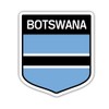 Squiddy Botswana Flag Shield - Vinyl Sticker Decal for Phone, Laptop, Water Bottle (3" high)
