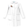 La Primula Verde Siggi Apron for Girls White Buttons with