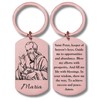 Saint Peter, Abundance Prayer, Stainless Steel Rectangular Engraved Keychain