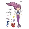 PowerTRC Temporary Tattoos Mermaid Cartoon For Kids, 12 Sheets Set,
