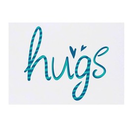 'Hugs Handwriting' Temporary Tattoo - Water Resistant, Skin-Safe, Non-Toxic Transfer (TO00084513)