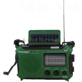 Kaito Green Kaito KA500 Voyager Solar Crank Battery Survival Radio AM FM Shortwave