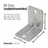 Winkelverbinder mit Steg 105X105X90Ce3mm, 25 Stück