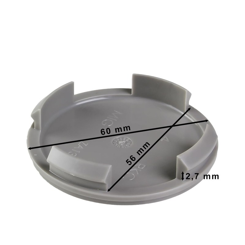 LST 4x Felgendeckel Naben Abdeckung Grau ø 60mm Blende Nabendeckel