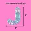 StickerBeans® Rhinestone Alphabet Letter Sticker J - Unique Sparkly Design