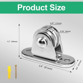 Pack of 2 Steel Cables Pulley for Ropes, Small Vertical Stainless Steel Cable Pulley, Pulley with 4 Expansion Screws, 60 mm Heavy Duty Castors