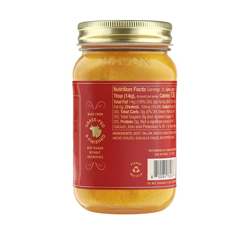 FOND Regenerative Grass-fed Beef Tallow (14 Ounce (Pack of 4),