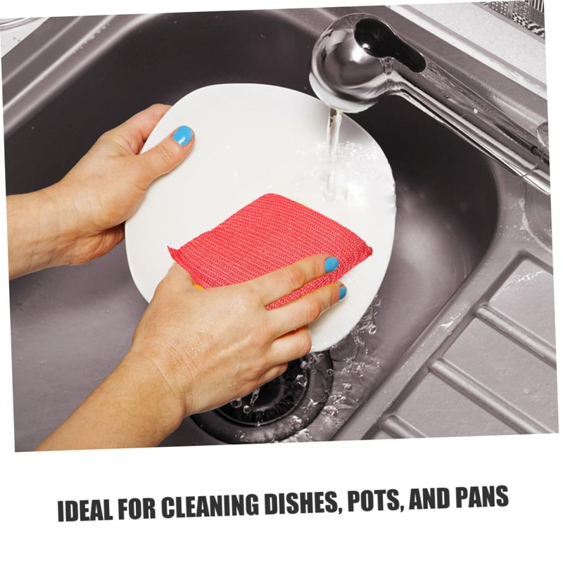 IWOWHERO Heavy Duty Dish Scrubbers 24pcs Reusable Dishwashing Sponges Soft