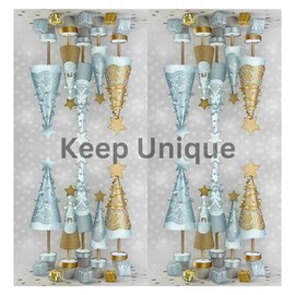 Keep Unique 20-ct 6.5'x6.5' Christmas Paper Luncheon Decoupage Napkins, 3-Ply Servilletas Holiday Decorative Napkin for Art, Dinner and Party, Disposable Napkins Decorative (Christmas Tree)