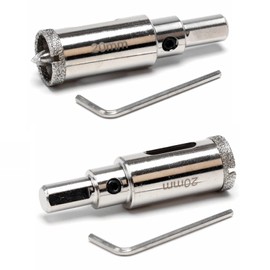 JINGLING 20mm Diamond Hole Saw 3/4 inch Tile Drill Bits with Center Pilot Bit Tools for Stone Glass Porcelain Pack of 2Pcs