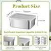 Zjyufy 6 Pack Stainless Steel Containers Stainless Steel Multipurpose Reusable