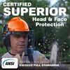 Raxwell Orange Chainsaw Safety Helmet – ANSI Certified 6-in-1 Forestry