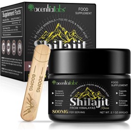 60 g Shilajit Resin, Shilajit Original Himalaya Resin, Natural Source of Fulvic Acid, No Additives, Vegan & Tested (60 g)