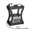 MAHANCRIS End Table with Charging Station, Side Table with USB