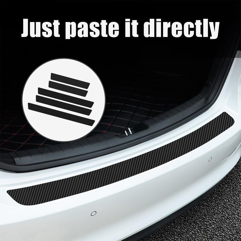 4 Strips Car Door Sill Protectors with 1 Strip Boot