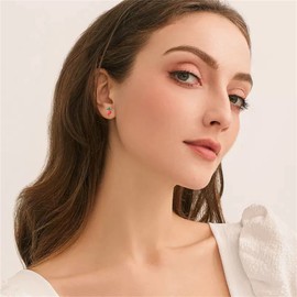 Dreuyet Easter Bunny Earrings Cute Animal Funny Earrings 925 Sterling Silver Rabbit Carrot Stud Earrings for Women Hypoallergenic Jewelry (Rabbit Carrot)