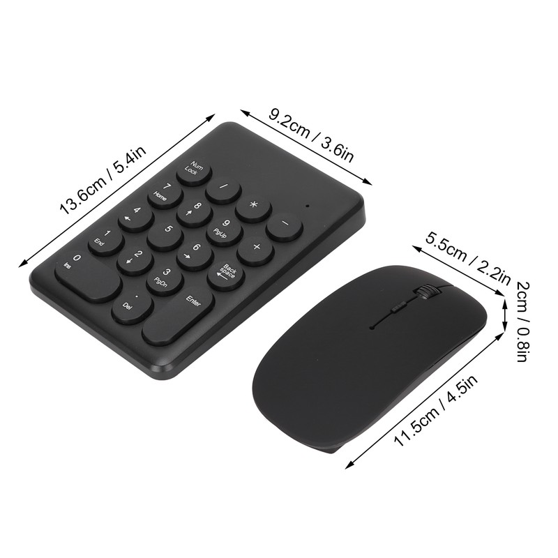 Numeric Keypad Portable Slim 2.4GHz USB Wireless Mini Black Numeric