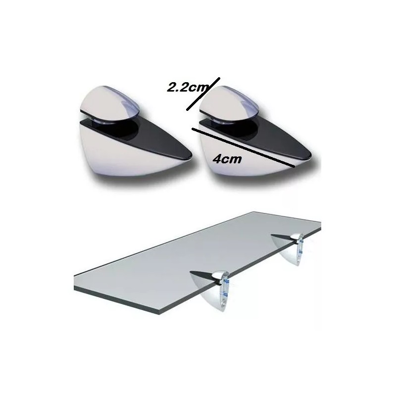 LIZOFERTAS Soporte Para Repisas De Cristal Cromo 1 Pza Chico