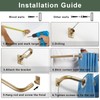2 Pack Curtain Rods 84-120 Inches, Antique Gold Curtain Rods