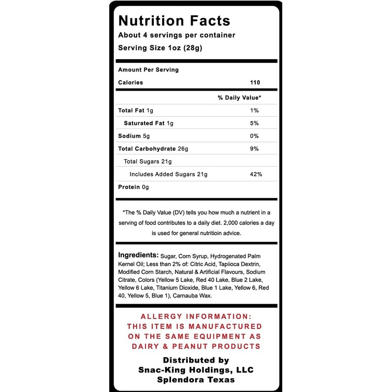 SnacKing Rainbow Bites Fruit Flavored - Freeze Dried Candy (4