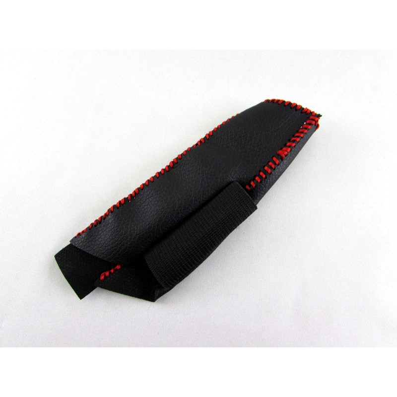 BRIGHTZ Notebook E12 Side Brake Steering Wheel Cover, Red Stitching,