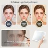 Bolsa Maquillaje Profesional Espejo Led Pequeño Juego Brochas Piezas Estuche