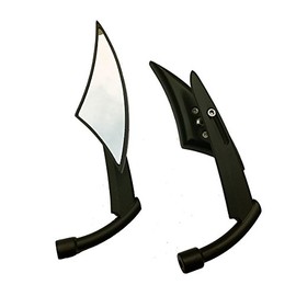 MotorToGo One Pair Black CNC Spear Sickle Mirrors Compatible for 2014 Harley-Davidson Sportster 883 Super Low XL883L