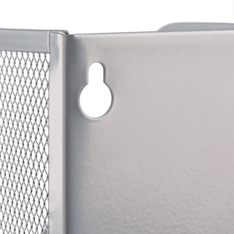 Relaxdays A4 Metal Mesh File Holder, Standing Magazine Rack, Eyelets