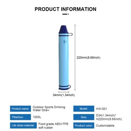 Personal Water Filter Straw,Portable Filtration Emergency Survival Gear,Supply for Drinking Hiking Camping Travel Team Family Outing (1)
