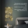 Ginkgo Leaf Wall Hanging Decor Metal Iron 3D Golden Ginkgo