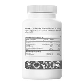 Restart Maca Negra Orgánica Peruana + L-Citrulina | Black Maca Premium 1000mg por Porción | Suplemento Natural Hombre | Vitaminas para Hombres & Multivitamínico | 60 Cápsulas Vegetales