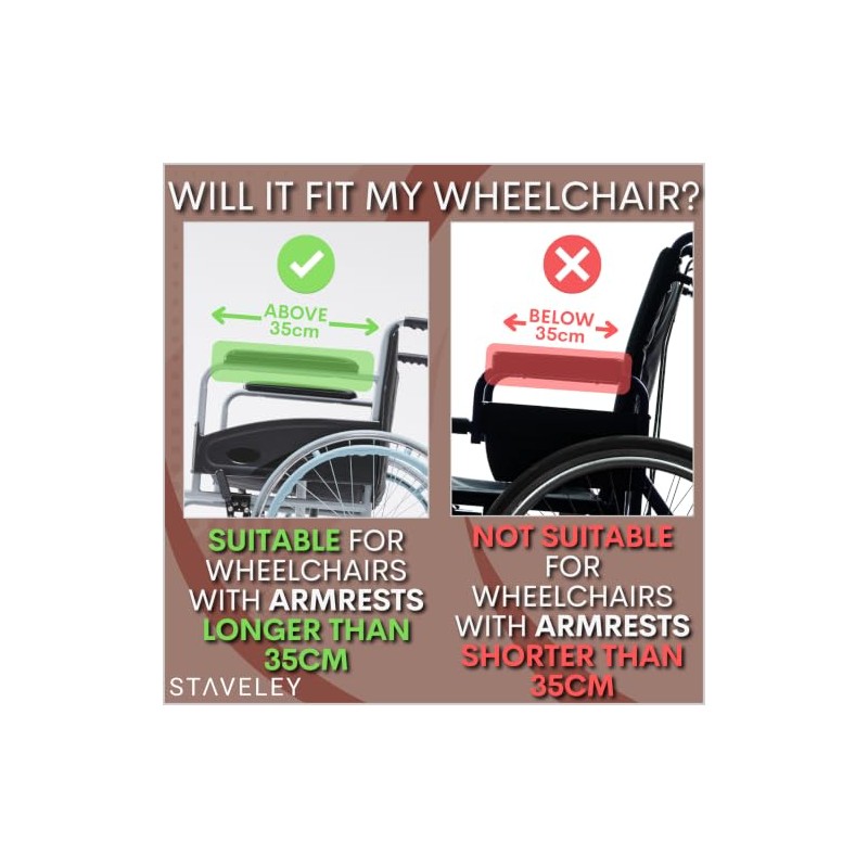 Staveley Wheelchair Full Cushion – Extra Thick Padded Seat Cushion,
