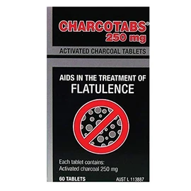 Charcocaps 250mg Activated Charcoal 60 Tablet