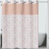 Hookless It's A Snap! French Damask Shower Curtain, 3-in-1 Shower