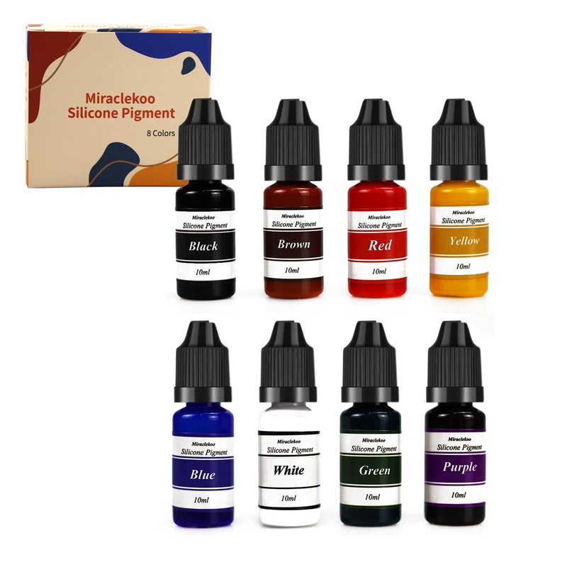 8 Colors Silicone Rubber Pigment Liquid Silicone Coloring Dye for
