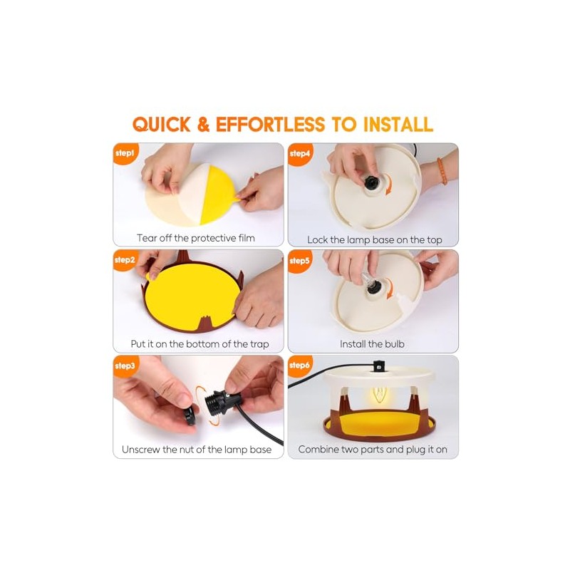 Flea Traps for Home Indoor, 2 Pack Flea Killer with