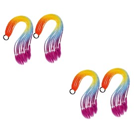 Ipetboom 2 Sets Synthetic Braiding Hair Boys and Girls Hair Ties Long Ponytail Extension Set